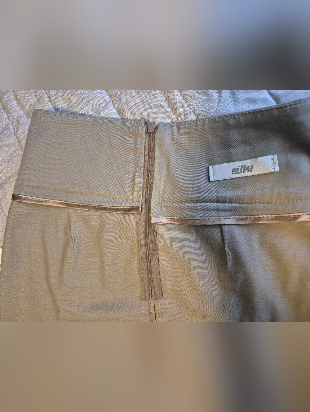 Classic Taupe Pencil Skirt Italy - Picture 12 of 16